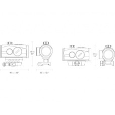 Коліматорний приціл Hawke Endurance RD 1x30, QR high/low weaver 3 MOA dot (12128)