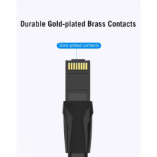 Патч-корд 0.75м, UTP cat 6 RJ-45 black Vention (IBABE)