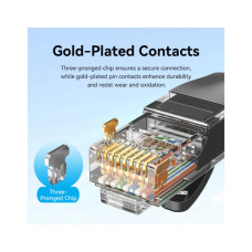 Патч-корд 0.75м, UTP cat 6 RJ-45 black Vention (IBABE)