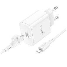 Зарядний пристрій BOROFONE BA81A USB-C PD20W + cable USB-C to Lightning White (6941991108198)