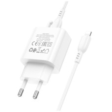 Зарядний пристрій BOROFONE BA81A USB-C PD20W + cable USB-C to Lightning White (6941991108198)