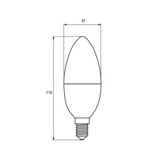 Лампочка EUROELECTRIC LED CL 9W 900Lm E14 4000K (LED-CL-09144(EE))