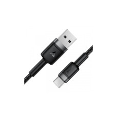 Дата кабель USB 2.0 AM to USB-C 1.2m 60W black Acefast (6974316285144)
