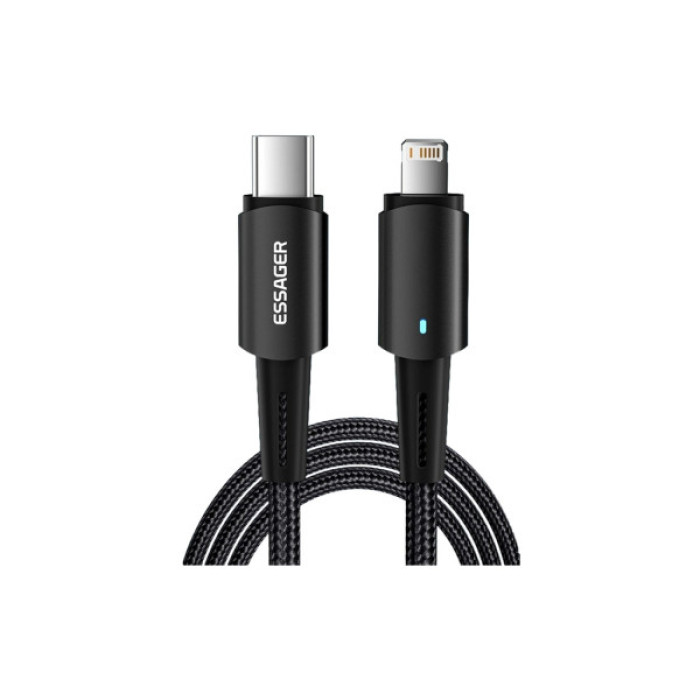 Дата кабель USB-C to Lightning 1.0m 20W black Essager (EXCTL-CG01)