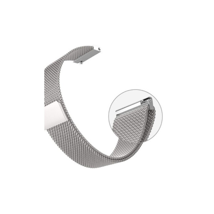 Ремінець до смарт-годинника BeCover для Samsung Galaxy Watch 46mm/Watch 3 45mm/Gear S3 Classic/Gear S3 Frontier Silver (707787)