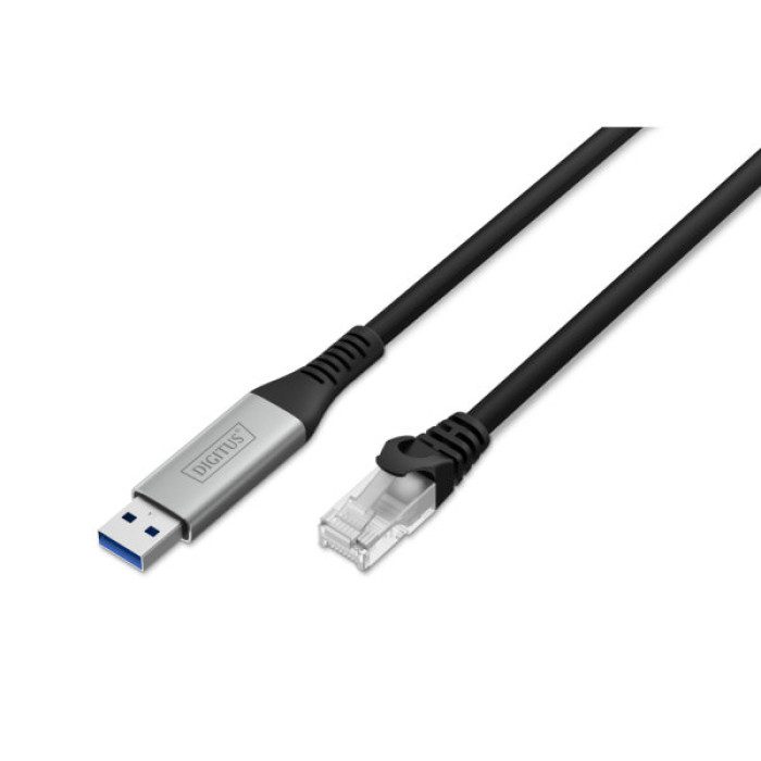Дата кабель USB AM to RJ45 Ethernet 2.0m CAT6A S/FTP 1Gbps LSZH Digitus (AK-300600-020-S)