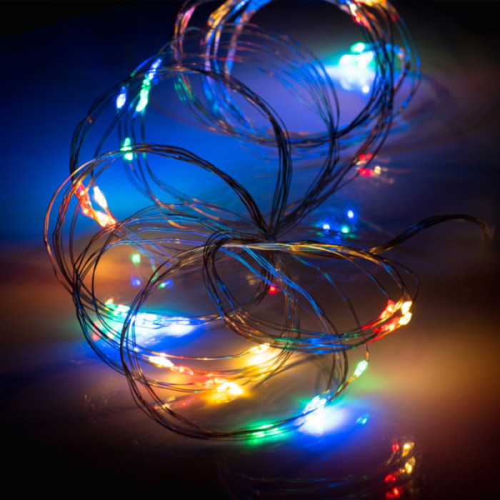 Гірлянда YES! Fun Пучок на мідному дроті 50 LED Різнокольорова 1 м Статична На батарейках (975014)