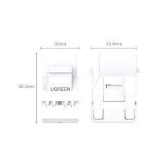 Модуль Keystone RJ45 UTP cat.6 NW186 Unshielded Module 180° White Ugreen (30844)
