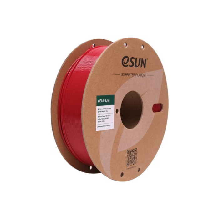Пластик для 3D-принтера eSUN ePLA-LITE 1,75mm 1kg Red Fire Engine (EPLA-LITE-P175FR1)