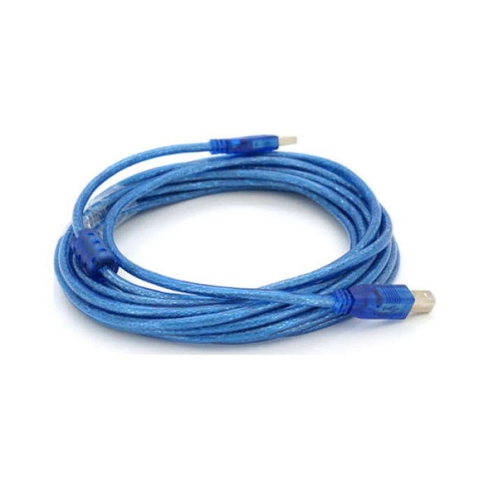 Кабель для принтера USB 2.0 AM/BM 5.0m ferrite blue Ritar (YT-AM/BM-5.0TBL)