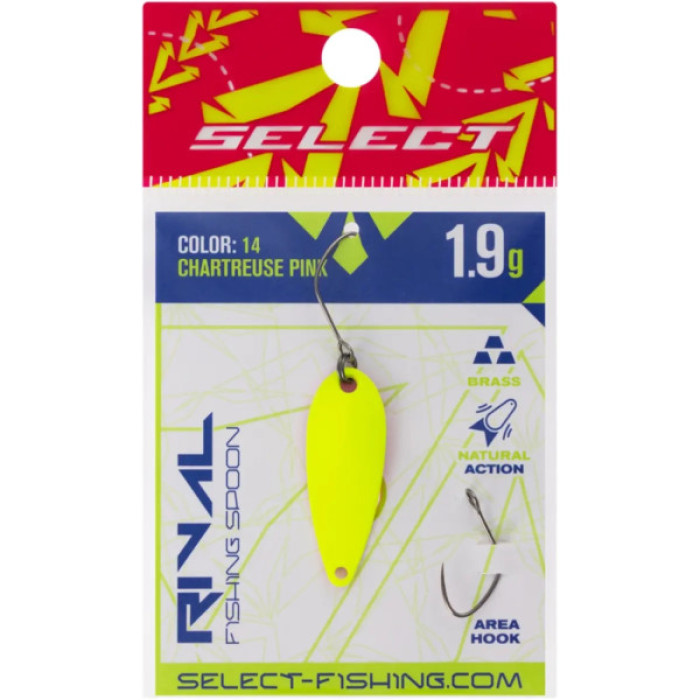 Блешня Select Rival 1.9g 30mm 14 Chartreuse Pink (1870.79.93)