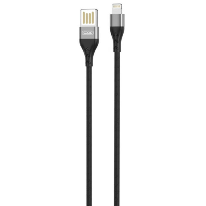 Дата кабель USB 2.0 AM to Lightning 1.0m 2.4A double-side grey XO (NB188-L-1-GR)