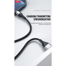 Дата кабель USB 2.0 AM to Lightning 1.0m 2.4A double-side grey XO (NB188-L-1-GR)