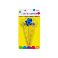 Свічка Maxi Stars "6" висотою 4,5 см, 3 шт. (MX620080-6)