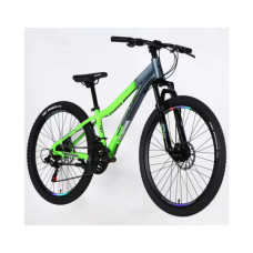 Велосипед Space 26" LYRA DD FR рама-13" AL 2026 сріблясто-зелений (OPS-SP-26-099)
