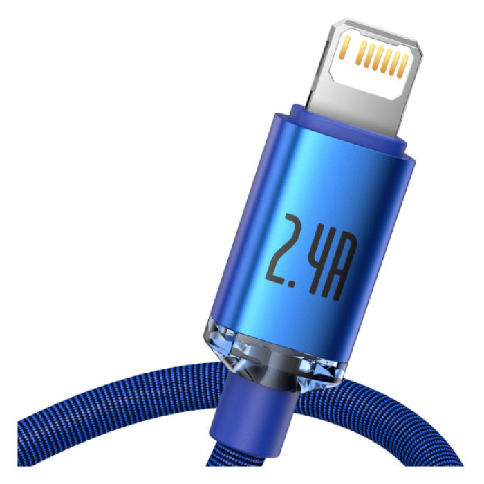 Дата кабель USB 2.0 AM to Lightning 1.2m 2.4A blue Baseus (CAJY000003)