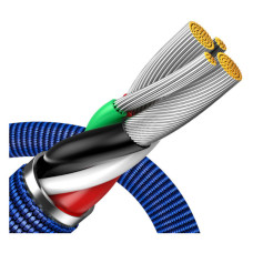 Дата кабель USB 2.0 AM to Lightning 1.2m 2.4A blue Baseus (CAJY000003)