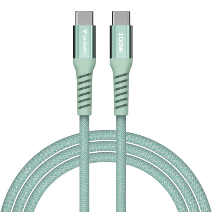 Дата кабель USB-C to USB-C 1.2m Magnetic 100W green Verbatim (31855)