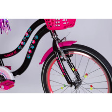 Велосипед Formula 20" Kid FLOWER PREMIUM BH рама-10" ST 2026 чорний з рожевим (OPS-FRK-20-242)