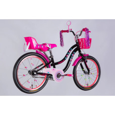 Велосипед Formula 20" Kid FLOWER PREMIUM BH рама-10" ST 2026 чорний з рожевим (OPS-FRK-20-242)