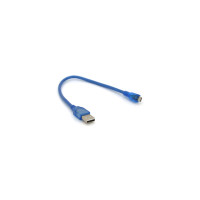 Дата кабель USB 2.0 AM to Micro 5P 0.3m blue Voltronic (YT-AM/Mc-0.3B/05425)