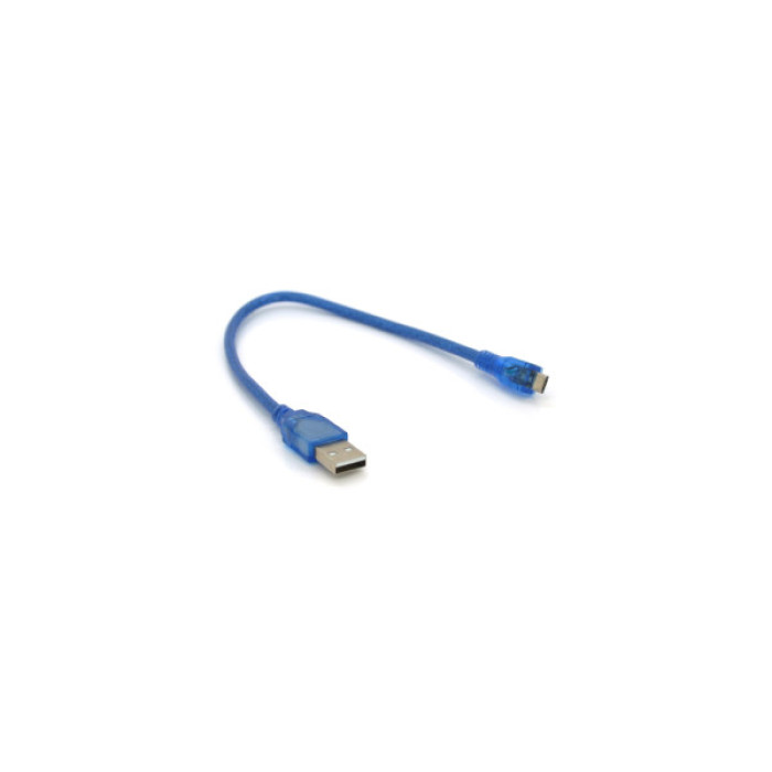 Дата кабель USB 2.0 AM to Micro 5P 0.3m blue Voltronic (YT-AM/Mc-0.3B/05425)