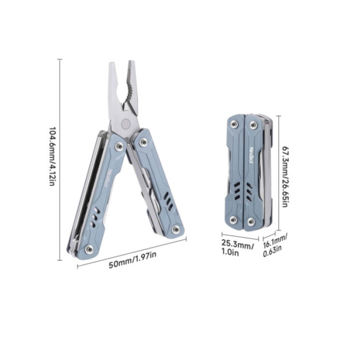 Мультитул NexTool Mini Sailor Pliers S11 блакитний (NE20156B)