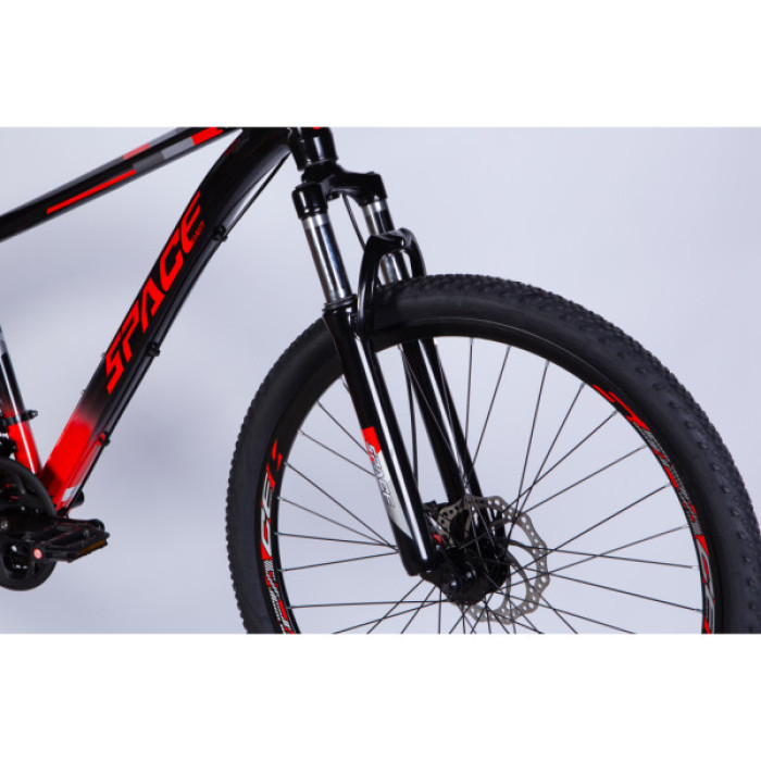 Велосипед Space 26" MERCURY DD FR рама-13" AL 2026 чорно-червоний (OPS-SP-26-084)