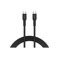 Дата кабель USB-C to USB-C 1.0m OnWire 60CL C-C 60W COLOR Braided 1m Black Canyon (CND-CCAP60AB10B)