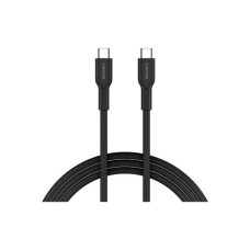 Дата кабель USB-C to USB-C 1.0m OnWire 60CL C-C 60W COLOR Braided 1m Black Canyon (CND-CCAP60AB10B)