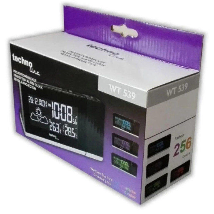 Настільний годинник Technoline WT539 проекційний Black (DAS301813)