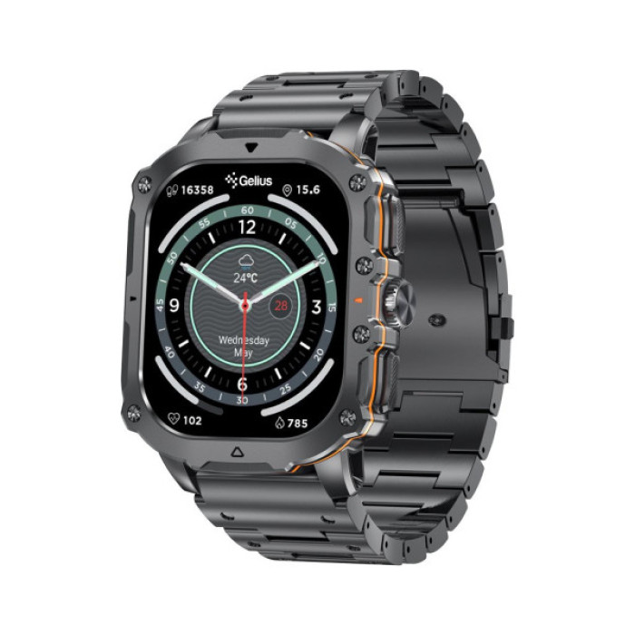 Смарт-годинник Gelius Tactical Heavy (GP-SW016) Black Chrome (2099901019097)