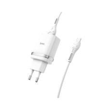 Зарядний пристрій HOCO C12Q Smart QC3.0 charger set(Micro) White (6931474716286)