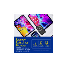 Батарея універсальна Energizer Magnetic Wireless 10000mAh 22.5W PD USB-A, USB-C In/Out, Black (QM10002PQ)