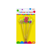 Свічка Maxi Stars "8" висотою 4,5 см, 3 шт. (MX620080-8)