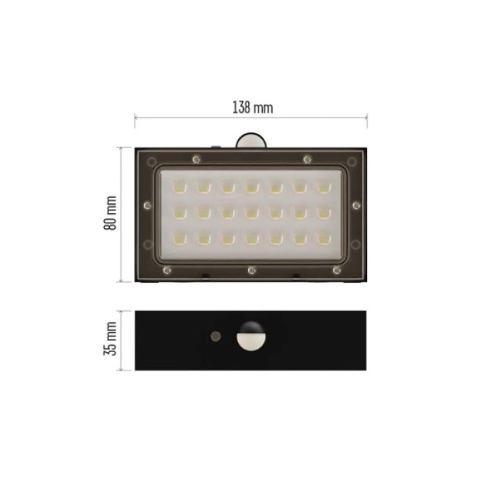 Світильник EMOS 350 лм IP65 4000K PIR (ZG162S)