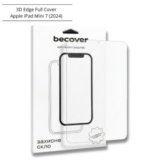 Скло захисне BeCover 3D Edge Full Cover Apple iPad Mini 7 2024 (714772)