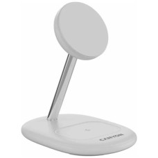 Зарядний пристрій Canyon wireless charger WCS-205 15W Qi2 2in1 w/o adapter White (CNS-WCS205WW/A)