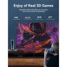 Кабель мультимедійний HDMI M to HDMI M 5.0m 8K60Hz cotton braided blue Vention (ALGLJ)