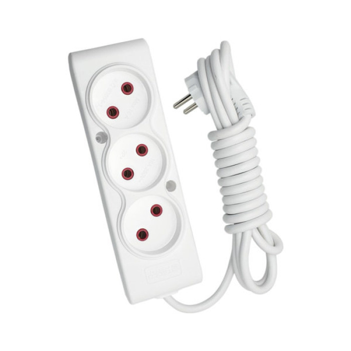 Мережевий подовжувач TECCO 5м 3 поста white (8681277841927)