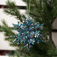 Ялинкова іграшка Novogod`ko Сніжинка 11 см Пластик 3D (974861)