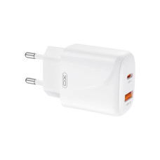 Зарядний пристрій XO 1xUSB-C PD20W + 1xUSB QC3.0 White (L158.white)