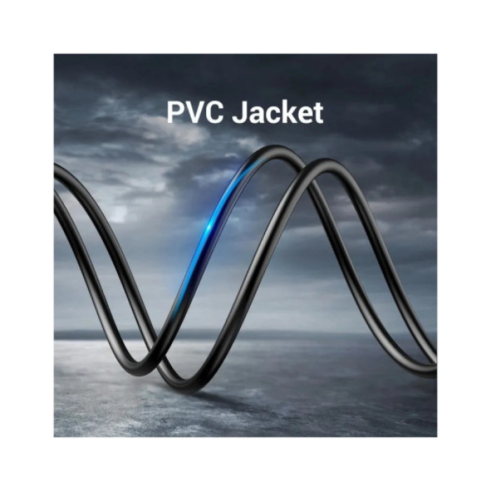 Патч-корд 1м, UTP cat 7 RJ-45 black Vention (IBKBF)