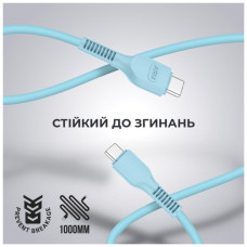 Дата кабель USB-C to USB-C 1.0m AR88 3A blue Armorstandart (ARM65292)