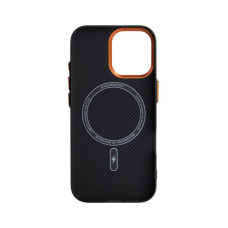 Чохол до мобільного телефона Armorstandart LikeCarbon2 SE MagCase Apple iPhone 17 Kevlar Black Orange (ARM89163)