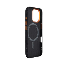 Чохол до мобільного телефона Armorstandart LikeCarbon2 SE MagCase Apple iPhone 17 Kevlar Black Orange (ARM89163)