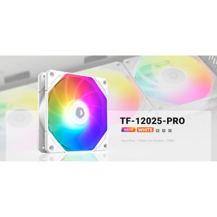 Кулер до корпусу ID-Cooling Вентилятор ID-Cooling TF-12025-Pro ARGB White (TF-12025-PRO-ARGB-WHITE)