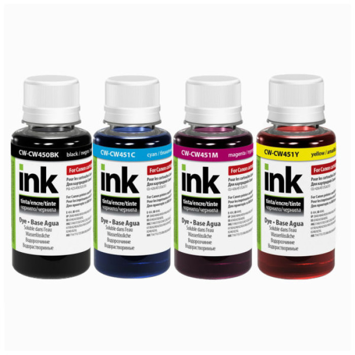 Чорнило ColorWay Canon PGI-450/CLI-451(4х100мл) BK/С/M/Y (CW-CW450/CW451SET01)