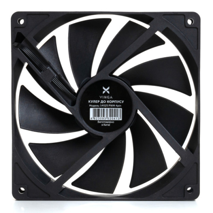 Кулер до корпусу Vinga 14025 PWM 4pin ОЕМ