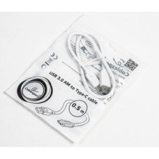 Дата кабель USB 3.0 AM to USB-C 0.5m Cablexpert (CCP-USB3-AMCM-W-0.5M)